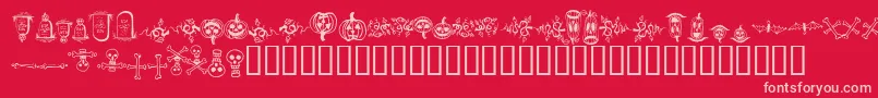 halloween borders-Schriftart – Rosa Schriften auf rotem Hintergrund