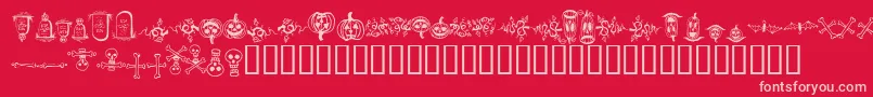 fuente halloween borders – Fuentes Rosadas Sobre Fondo Rojo