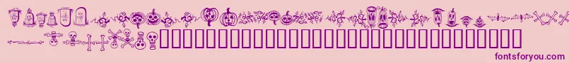 halloween borders Font – Purple Fonts on Pink Background