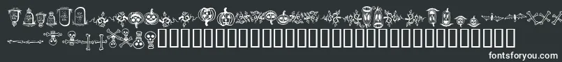 halloween borders Font – White Fonts on Black Background