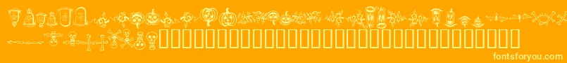 fuente halloween borders – Fuentes Amarillas Sobre Fondo Naranja