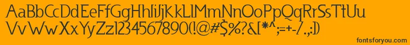 Usenet ffy Font – Black Fonts on Orange Background