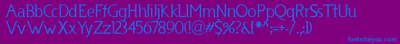 Police Usenet ffy – polices bleues sur fond violet