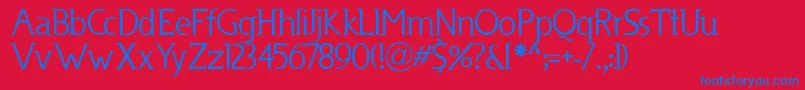 フォントUsenet ffy – 赤い背景に青い文字