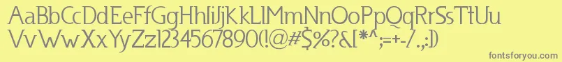 Usenet ffy Font – Gray Fonts on Yellow Background