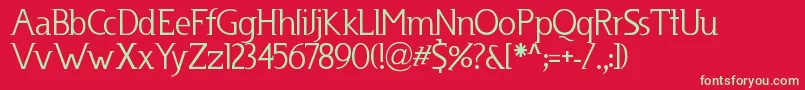 Usenet ffy Font – Green Fonts on Red Background