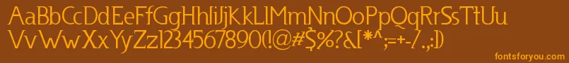 Police Usenet ffy – polices orange sur fond brun