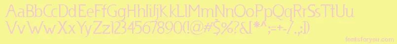 Usenet ffy Font – Pink Fonts on Yellow Background