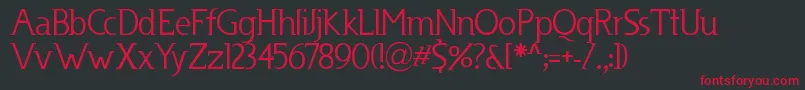 Usenet ffy Font – Red Fonts on Black Background