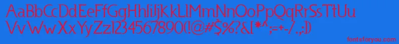 Usenet ffy Font – Red Fonts on Blue Background