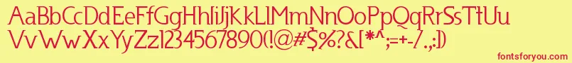 Usenet ffy Font – Red Fonts on Yellow Background