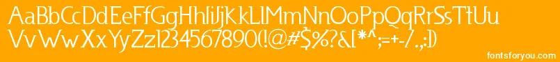 Weitere Informationen zur Usenet ffy-Schriftart Usenet ffy-Schriftart – Weiße Schriften auf orangefarbenem Hintergrund