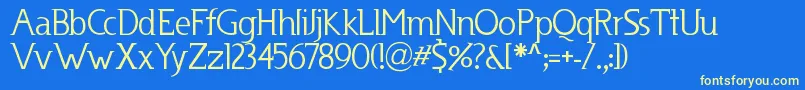 Usenet ffy Font – Yellow Fonts on Blue Background