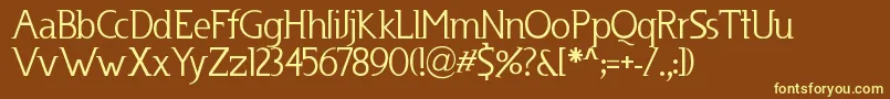 Usenet ffy Font – Yellow Fonts on Brown Background