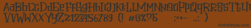 Halloween Secretフォントについての詳細 フォントHalloween Secret – 黒い文字が茶色の背景にあります