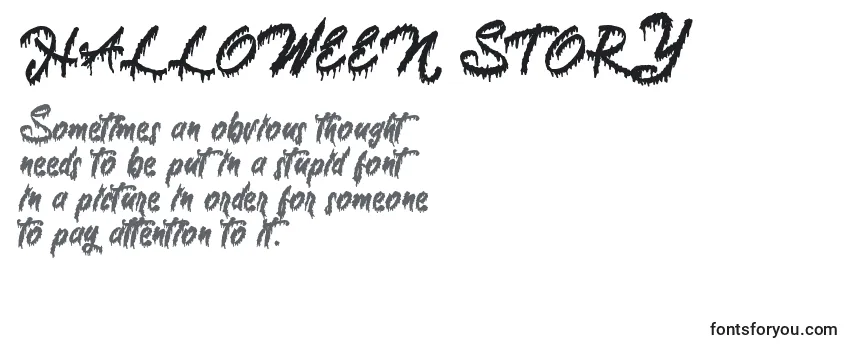 Review of the HALLOWEEN STORY Font