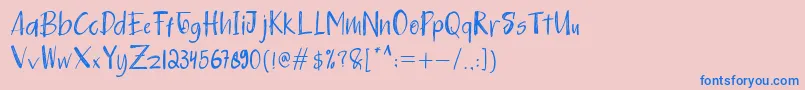 Halloween Sweet Font – Blue Fonts on Pink Background