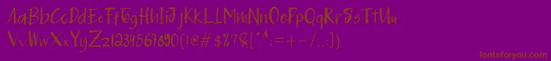 Halloween Sweet Font – Brown Fonts on Purple Background