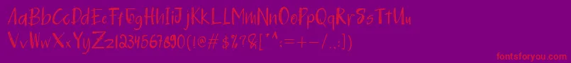 Fonte Halloween Sweet – fontes vermelhas em um fundo violeta