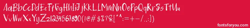 Halloween Sweet Font – White Fonts on Red Background