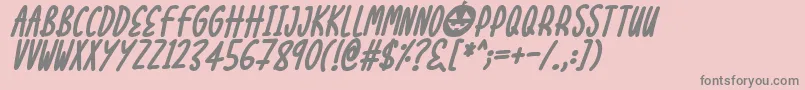 Weitere Informationen zur Halloween Treats Italic-Schriftart Halloween Treats Italic-Schriftart – Graue Schriften auf rosa Hintergrund