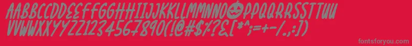 Шрифт Halloween Treats Italic – серые шрифты на красном фоне