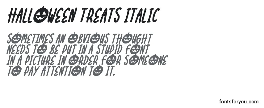 Schriftart Halloween Treats Italic (128896)