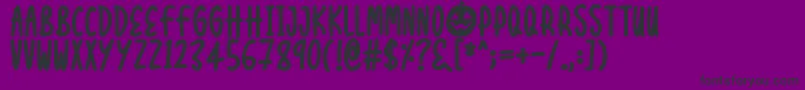 フォントHalloween Treats – 紫の背景に黒い文字