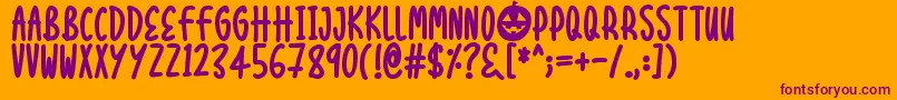 Halloween Treats Font – Purple Fonts on Orange Background