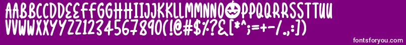 Halloween Treats Font – White Fonts on Purple Background