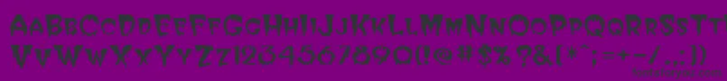 Halloween-fontti – mustat fontit violetilla taustalla