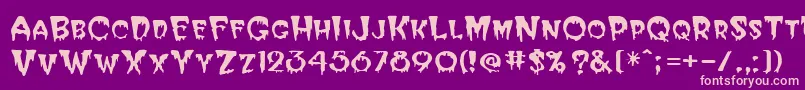 Halloween Font – Pink Fonts on Purple Background