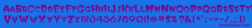 Halloween Font – Purple Fonts on Blue Background