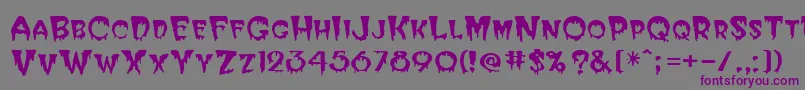 Halloween Font – Purple Fonts on Gray Background