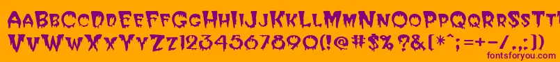 Halloween Font – Purple Fonts on Orange Background