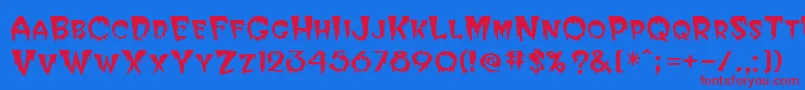 Halloween Font – Red Fonts on Blue Background