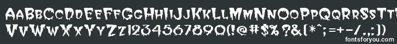 Halloween Font – White Fonts on Black Background