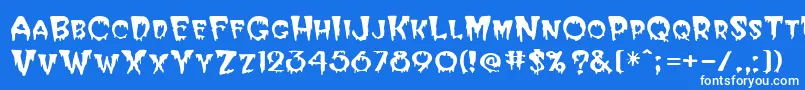 Halloween Font – White Fonts on Blue Background