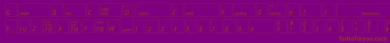 Czcionka Keyfontfrench – brązowe czcionki na fioletowym tle