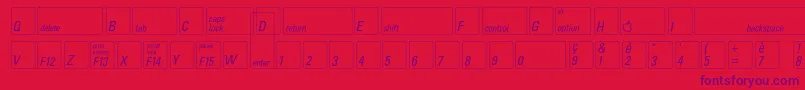 Keyfontfrench Font – Purple Fonts on Red Background