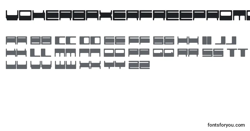 Schriftart VokerBaxerFreePromo – Alphabet, Zahlen, spezielle Symbole
