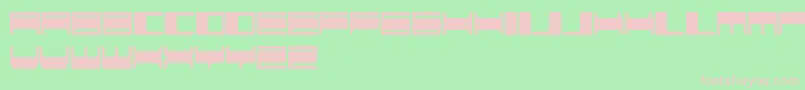 VokerBaxerFreePromo-fontti – vaaleanpunaiset fontit vihreällä taustalla