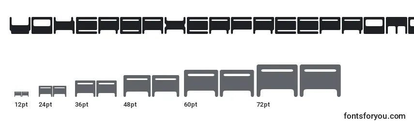 VokerBaxerFreePromo Font Sizes