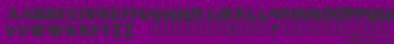 Шрифт Halls    – чёрные шрифты на фиолетовом фоне