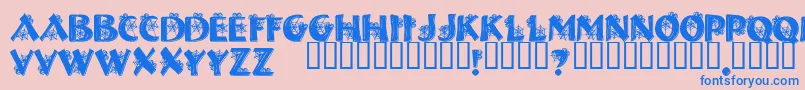 Halls    Font – Blue Fonts on Pink Background