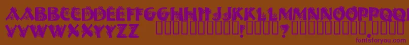 Halls    Font – Purple Fonts on Brown Background