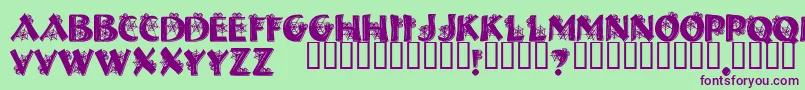 Halls    Font – Purple Fonts on Green Background