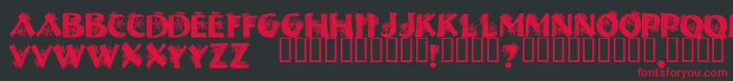 Halls    Font – Red Fonts on Black Background