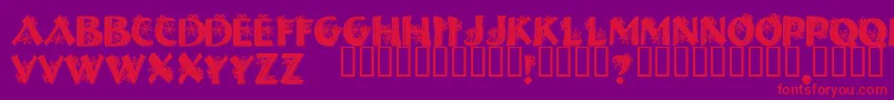 Halls    Font – Red Fonts on Purple Background