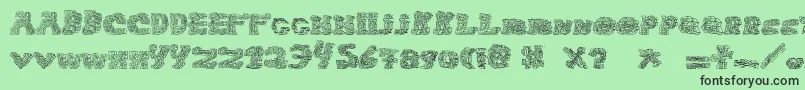 halo sonic Font – Black Fonts on Green Background